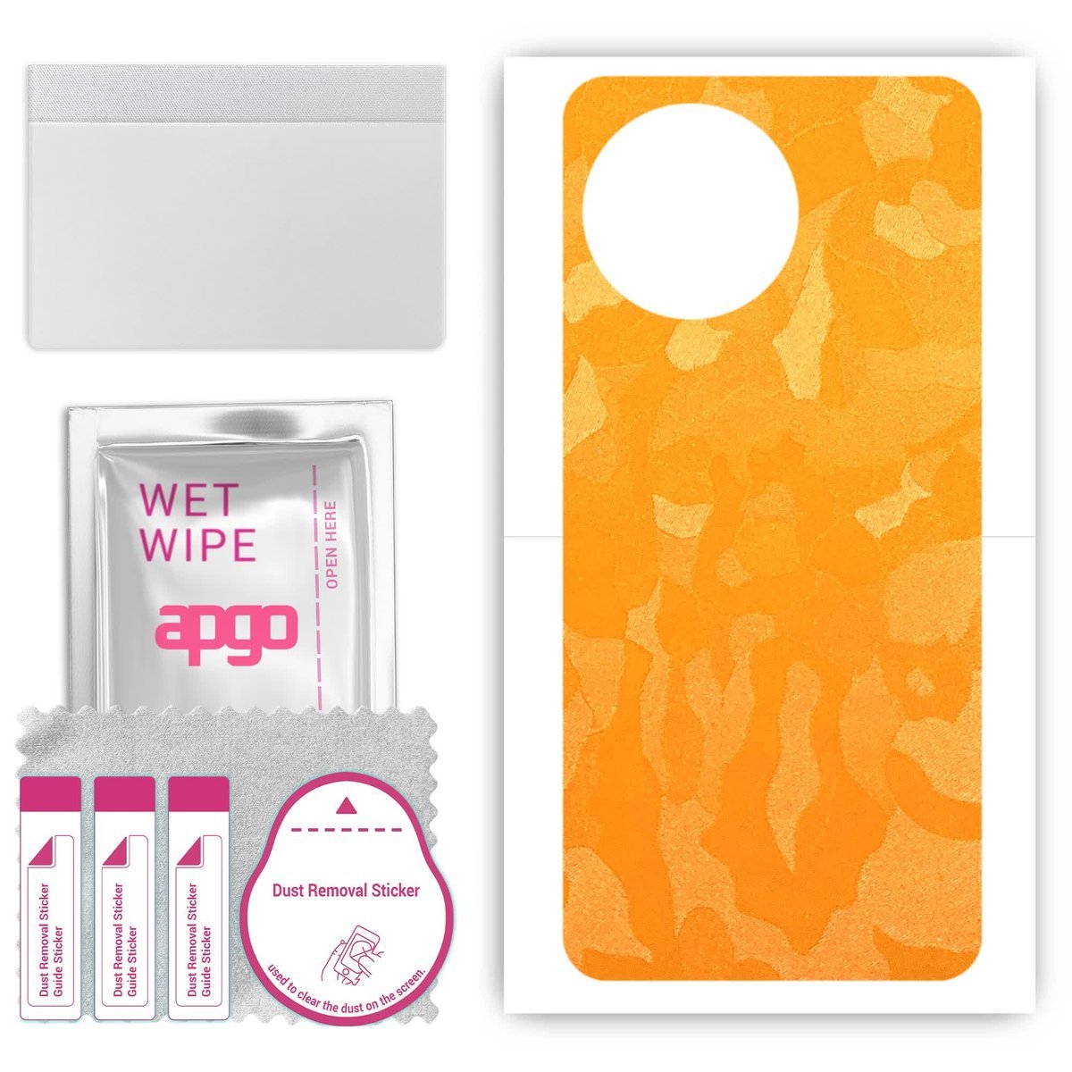 Folia naklejka skórka strukturalna na TYŁ do TCL 50 XL 5G - Moro Camo Żółty - apgo SKINS