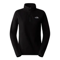 Bluzy damskie - Bluza damska The North Face 100 Glacier 1/4 Zip Fleece 0A855M4H01 - czarna - miniaturka - grafika 1