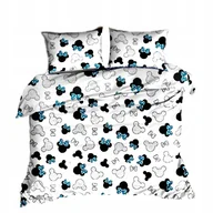 Pościel - pościel z flaneli 160x220 + 2x poszewka F 107-1 miki niebieska - miniaturka - grafika 1