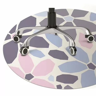 Podkładka pod fotel Kwiaty geometryczne fi100 cm - Podnóżki, podpórki, podkładki - miniaturka - grafika 1