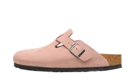 Klapki i japonki męskie - Birkenstock Boston Suede Leather Pink Clay - miniaturka - grafika 1
