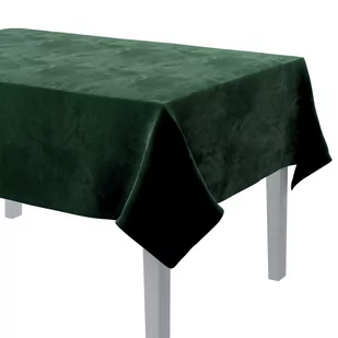 Dekoria Obrus prostokątny butelkowa zieleń 130 × 130 cm Velvet - Obrusy i serwetki - miniaturka - grafika 1