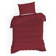 Pościel - Pościel satynowa 140x200 Nova bordowa jednobarwna - miniaturka - grafika 1