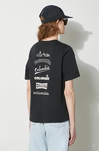Columbia t-shirt sportowy Alpine Way II Graphic kolor czarny 2074692 - Koszulki sportowe damskie - miniaturka - grafika 1