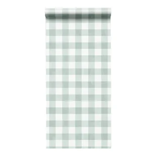 Tapeta Vichy Krata biało-zielona winylowa na flizelinie Inspire - Tapety - miniaturka - grafika 1