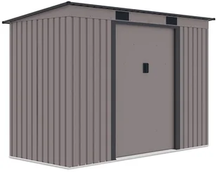 Szopa ogrodowa OREGON 261x121cm Warm Grey, metalowa, z przesuwanymi drzwiami, kompaktowy magazyn na sprzęt ogrodowy i narzędzia Hardmaister - Altany ogrodowe Szopa ogrodowa OREGON 261x121cm Warm Grey, metalowa, z przesuwanymi drzwiami, kompaktowy magazyn na sprzęt ogrodowy i narzędzia Hardmaister - Altany ogrodowe - miniaturka - grafika 1