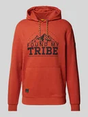 Koszulki męskie - Bluza z kapturem i naszywką z logo - miniaturka - grafika 1