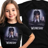 Koszulki męskie - KOSZULKA DZIECIĘCA WEDNESDAY SERIAL ADDAMS PREZENT DZIECKA URODZINY 9-11 - miniaturka - grafika 1