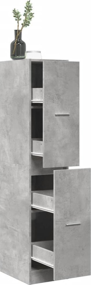 vidaXL Szafka apteczna, szarość betonu, 30x41x144,5 cm