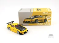 Samochody i pojazdy dla dzieci - POP RACE PR64-0116 Mazda RX-7 (FD) Re Amemiya Widebody Yellow PR640116 - miniaturka - grafika 1