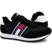 Buty sportowe męskie - Buty Tommy Jeans Tjm Runner Casual Ess EM0EM01351 Bds Black - miniaturka - grafika 1