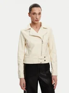 Kurtki damskie - Rinascimento Kurtka z imitacji skóry CFC0119619003 Écru Regular Fit - miniaturka - grafika 1