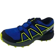 Buty dla chłopców - SALOMON Speedcross Climasalomon Waterproof, buty do biegania Szlak Unisex-dzieci i chłopców, Wielobarwny Nautical Blue Black Acid Lime, 32 EU - miniaturka - grafika 1