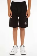 Spodnie i spodenki dla chłopców - Calvin Klein Jeans szorty dziecięce kolor czarny - miniaturka - grafika 1