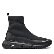 Sneakersy męskie - Sneakersy KARL LAGERFELD KL54644 Czarny - miniaturka - grafika 1