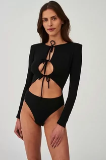 Body - Undress Code body Con te Bodysuit damskie kolor czarny gładka 535 - grafika 1