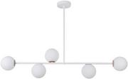 Lampy sufitowe - Sigma minimalistyczny biały żyrandol 33187 GAMA lampa sufitowa do kuchni podłużna klosze białe kule - miniaturka - grafika 1