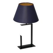 Lampy stojące - Luminex H 520 Black 3413 Lampa stołowa lampka 1x60W E27 czarny/niebieski/złoty - miniaturka - grafika 1