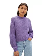 Swetry damskie - TOM TAILOR Denim Sweter damski, 32255 - fioletowy, XXL - miniaturka - grafika 1