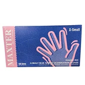 Rękawiczki - VENSALUD rękawiczki nitrylowe jednorazowe bez pudru pudełko ze 100 rękawiczkami. Kolor: niebieski - miniaturka - grafika 1