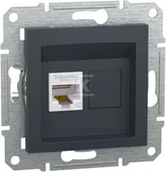 Gniazdka elektryczne - Gniazdo komputerowe kat.5e UTP bez ramki, antracyt ASFORA - miniaturka - grafika 1