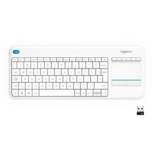 Logitech Wireless Touch Keyboard K400 Plus biała - Klawiatury do laptopów - miniaturka - grafika 1