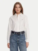 Koszule damskie - Tommy Hilfiger Koszula WW0WW46111 Biały Relaxed Fit - miniaturka - grafika 1