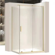 Kabiny prysznicowe - Złota szczotkowana kabina prysznicowa prostokątna 140x80 Montana Rea - miniaturka - grafika 1