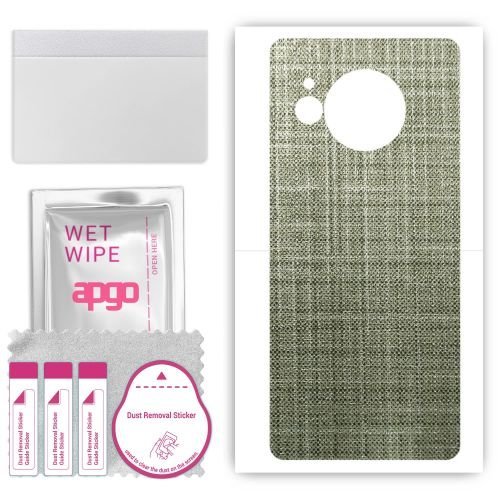 folia naklejka skórka strukturalna na TYŁ do Sharp Aquos R8s - Tkanina Lniana - apgo SKINS