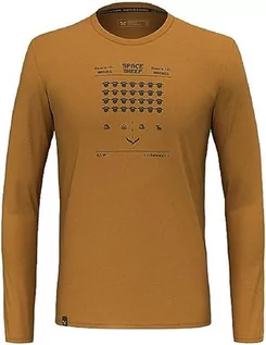 Koszulki męskie - Salewa Pure Space Game Merino T-shirt męski, złoty brąz, XL - grafika 1