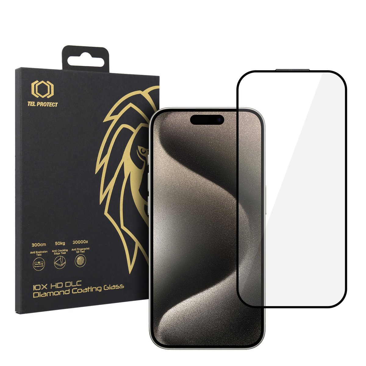 Hartowane szkło Tel Protect 10X HD DLC Diamond Coating do Iphone 15 Pro