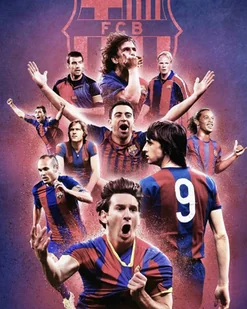 PODKŁADKA POD MYSZ Nadruk 22x18 cm FC Barcelona Legendy Messi Tekst Prezent - Podkładki pod mysz - miniaturka - grafika 1