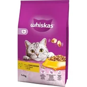 Sucha karma dla kotów - Whiskas, Karma dla Dorosłych Kotów, Sucha, z Kurczakiem, 1,4 kg - miniaturka - grafika 1