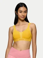 Bielizna sportowa damska - Triumph Biustonosz sportowy Triaction Energy Lite 10201677 Żółty - miniaturka - grafika 1