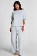 Piżamy damskie - Hunkemöller PJ PANT COTTON JERSEY PRINT Niebieski - miniaturka - grafika 1