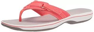 Klapki i japonki damskie - Clarks Damskie japonki morskie, Bright Coral Synthetic - 38 EU - grafika 1