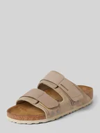 Sandały damskie - Sandały ze skóry naturalnej z zapięciem na rzep model ‘Nubuck’ - miniaturka - grafika 1