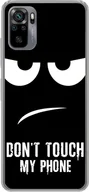 Etui i futerały do telefonów - King Design Etui kompatybilne z Xiaomi Redmi Note 10S Plastikowe, miękkie etui na telefon - Etui na telefon komórkowy Dont Touch My Phone Black - miniaturka - grafika 1