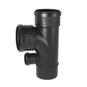 Łączniki, trójniki, kształtki - Wavin Trójnik SPECJALNY 110x110x50/87.5°, SITECH+ czarny - miniaturka - grafika 1