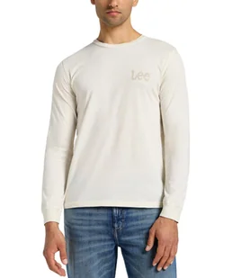 Koszulka Lee LS WOBBLY LOGO TEE 112358003 Ecru S - Koszulki męskie - miniaturka - grafika 1