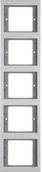 Klawisze i ramki - Berker Ramka potrójna pięciokrotna pionowa K.5 aluminium - miniaturka - grafika 1