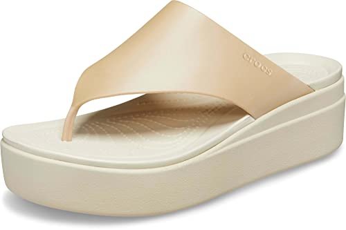 Crocs Klapki damskie Brooklyn Platform, Szampan/kość, 43 EU