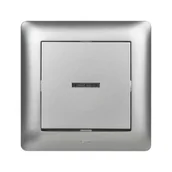 Wyłączniki światła i elektryczne - Wyłącznik pojedynczy z podświetleniem ASTORIA srebrny ELEKTRO-PLAST - miniaturka - grafika 1