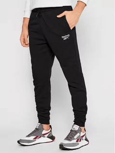 Spodnie męskie - Reebok Spodnie dresowe Identity GJ0554 Czarny Regular Fit - grafika 1