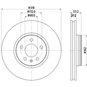 Tarcze hamulcowe - Tarcza hamulcowa HELLA 8DD 355 125-181 - miniaturka - grafika 1