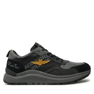 Sneakersy męskie - Sneakersy Aeronautica Militare 242SC286CT3377 Czarny - miniaturka - grafika 1