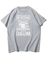 Koszulki i topy damskie - Koszulka oversize Myśli Perkusisty Muzyka Prezent Szara XXL - miniaturka - grafika 1