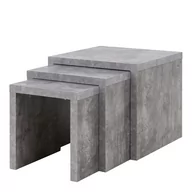 Ławy i stoliki kawowe - Zestaw Stolików Cube Meblomax Beton - miniaturka - grafika 1