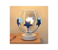 Wyposażenie pokoiku dziecięcego - Lampa stołowa dziecięca STARS 1xE27/15W/230V niebieski/biały - miniaturka - grafika 1