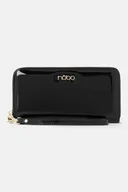 Portfele - Duży lakierowany portfel Nobo czarny - miniaturka - grafika 1